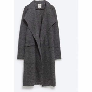 Zara Trafaluc Gray Outerwear Collection Wool Coat
